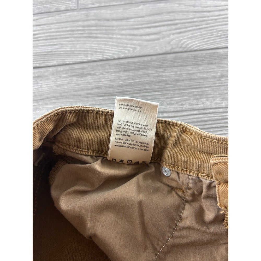 Risen Jeans Brown High Rise Wide Leg Raw Hem Denim RDP5507 Size 7/28 - Picture 8 of 9